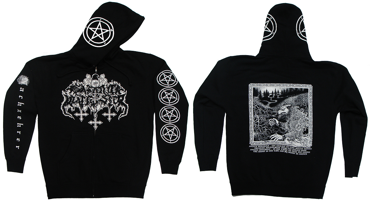 Satanic Warmaster Nachzehrer 2010 Logo Black Zipper Sweatshirt