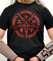 BAPHOMET SIGIL - 1990's Death Metal Baphomet (T-Shirt / MEDIUM)