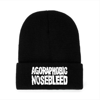 AGORAPHOBIC NOSEBLEED - White Logo [Cuffed]