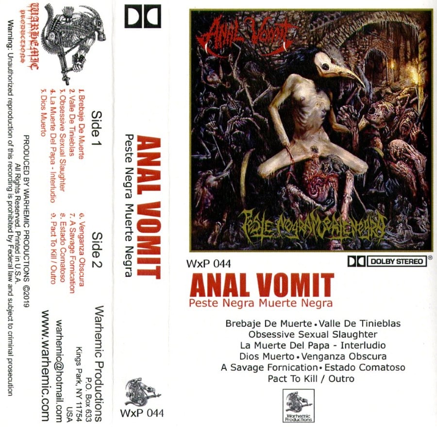 ANAL VOMIT - Peste Negra Muerta Negra (CASSETTE)