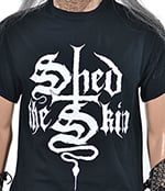 SHED THE SKIN - White Logo w/ StS Inverted Cross