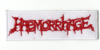 HAEMORRHAGE - Red Logo On White