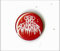 NUNSLAUGHTER - Hells Unholy Fire Black Logo On Red Background